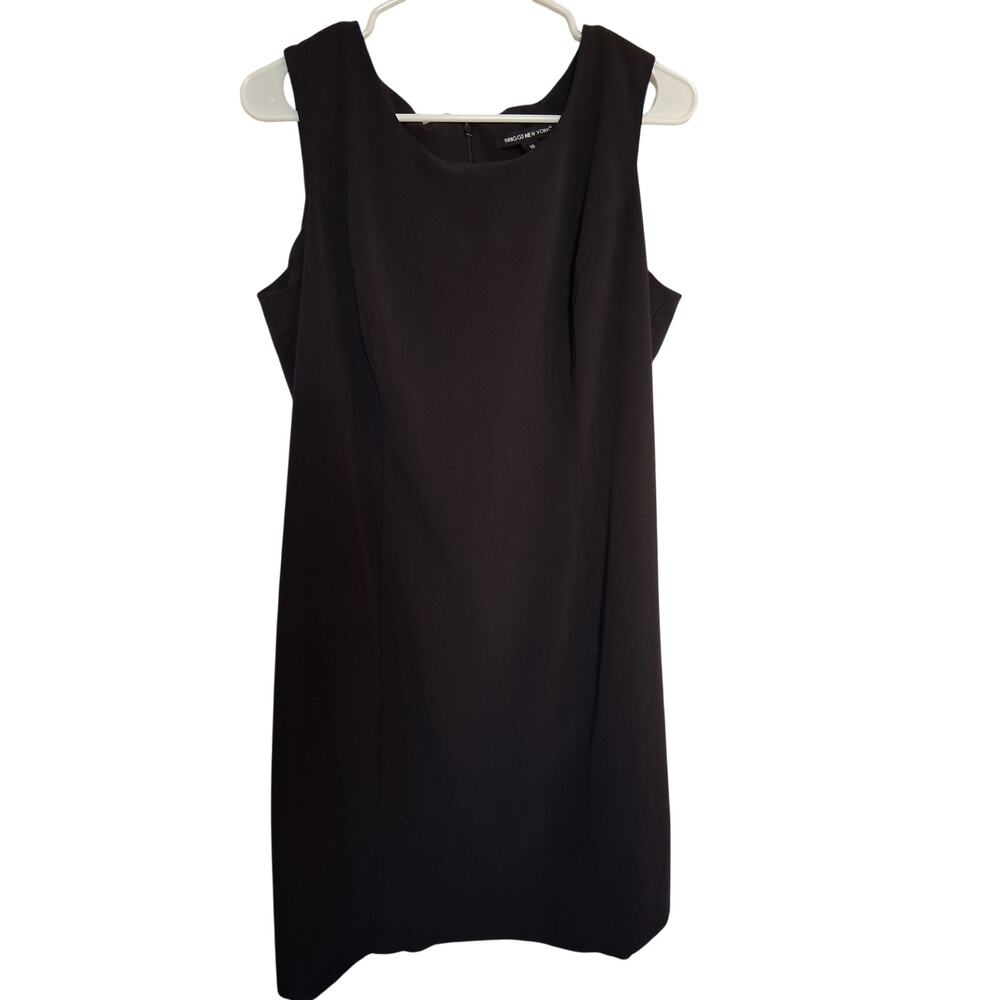Briggs New York sz16 sleeveless knee length sheath dress black